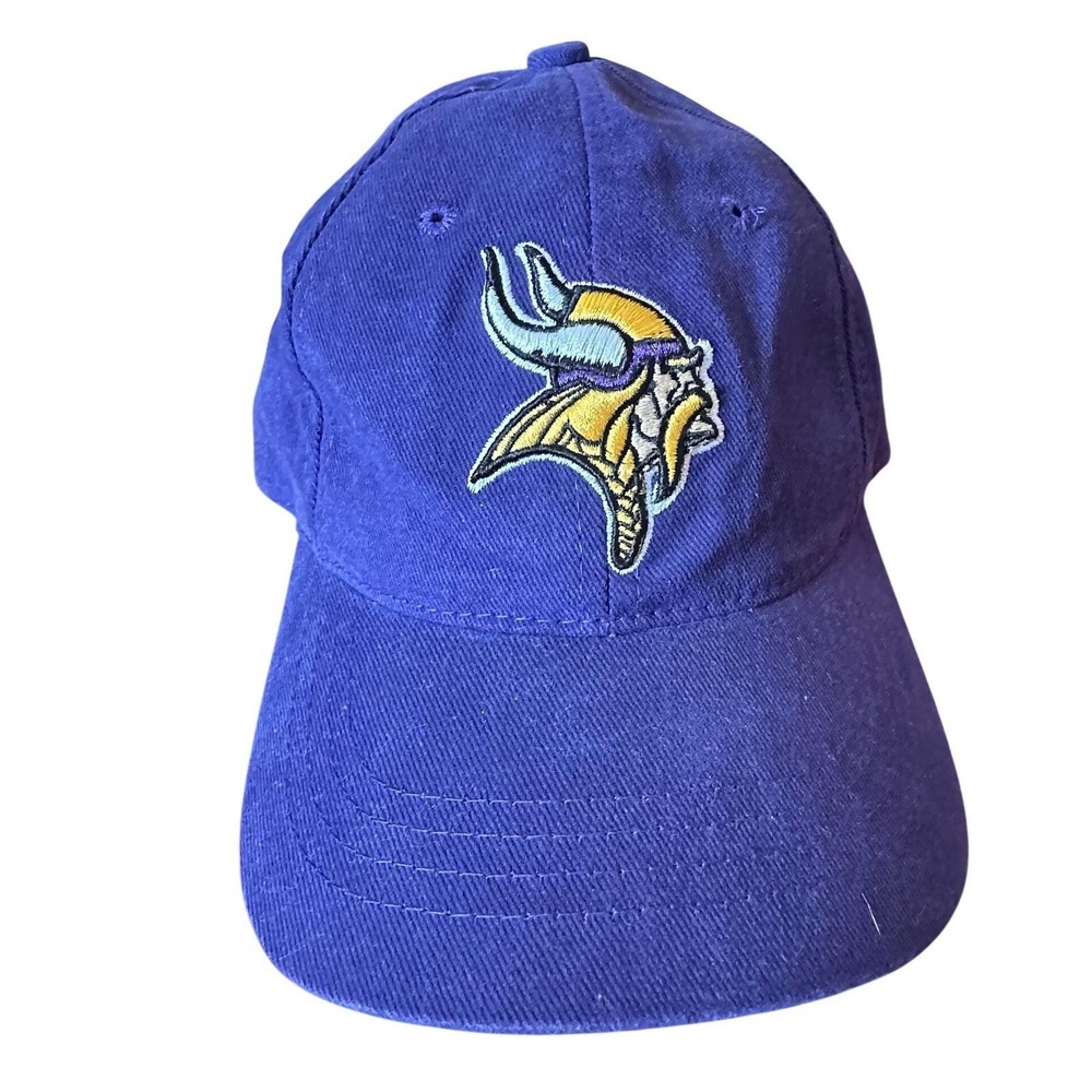 Vintage Logo‎ Athletic Minnesota Vikings Hat Purple NFL Game Day Strapback Cap